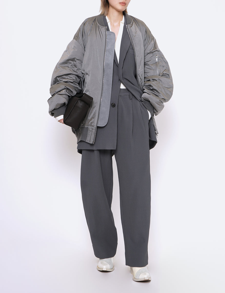 stein SILVER OVERSIZED FLIGHT JACKET – GRAPH LAYER