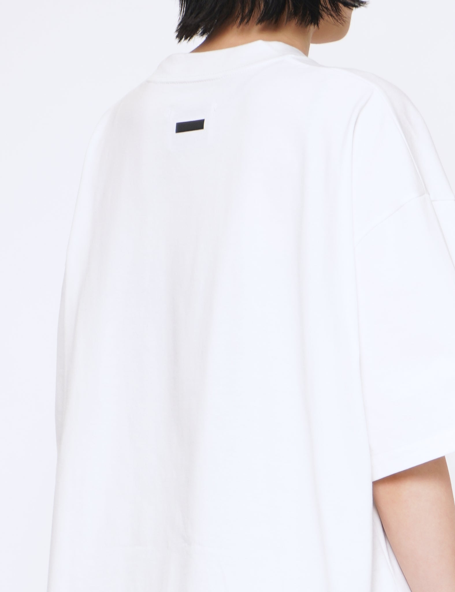 WHITE SUPERIOR PIMA PRINT TEE -SHOOT-
