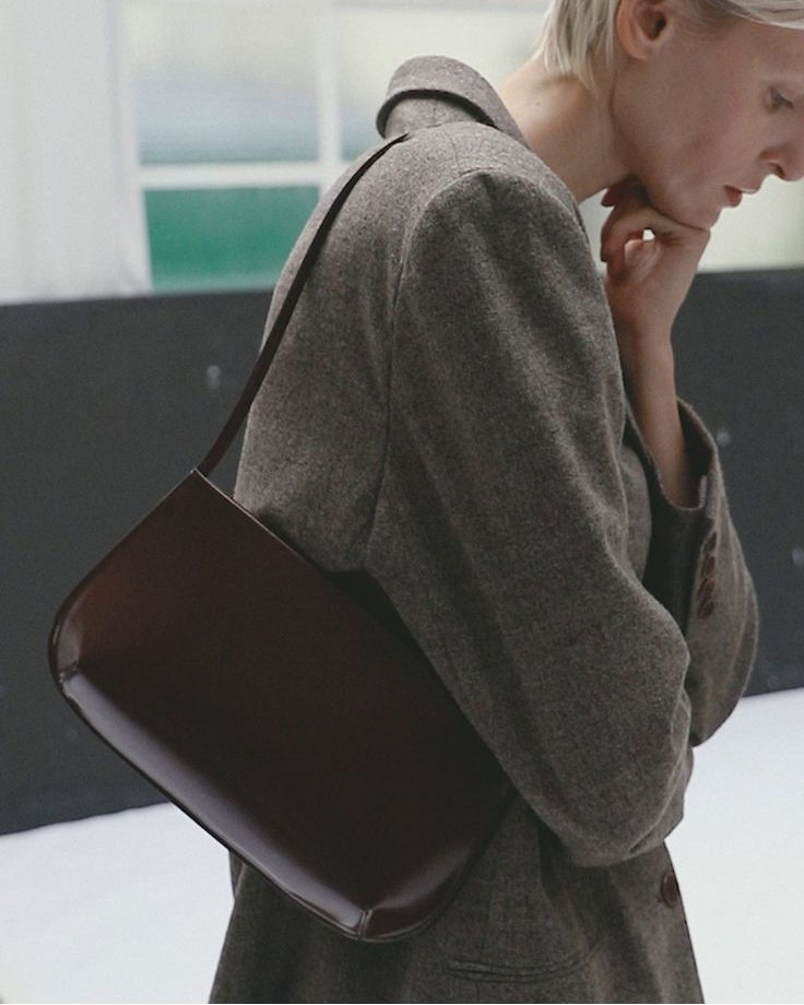 CHOC SPAZZOLATO CALF LEATHER BRA BAG