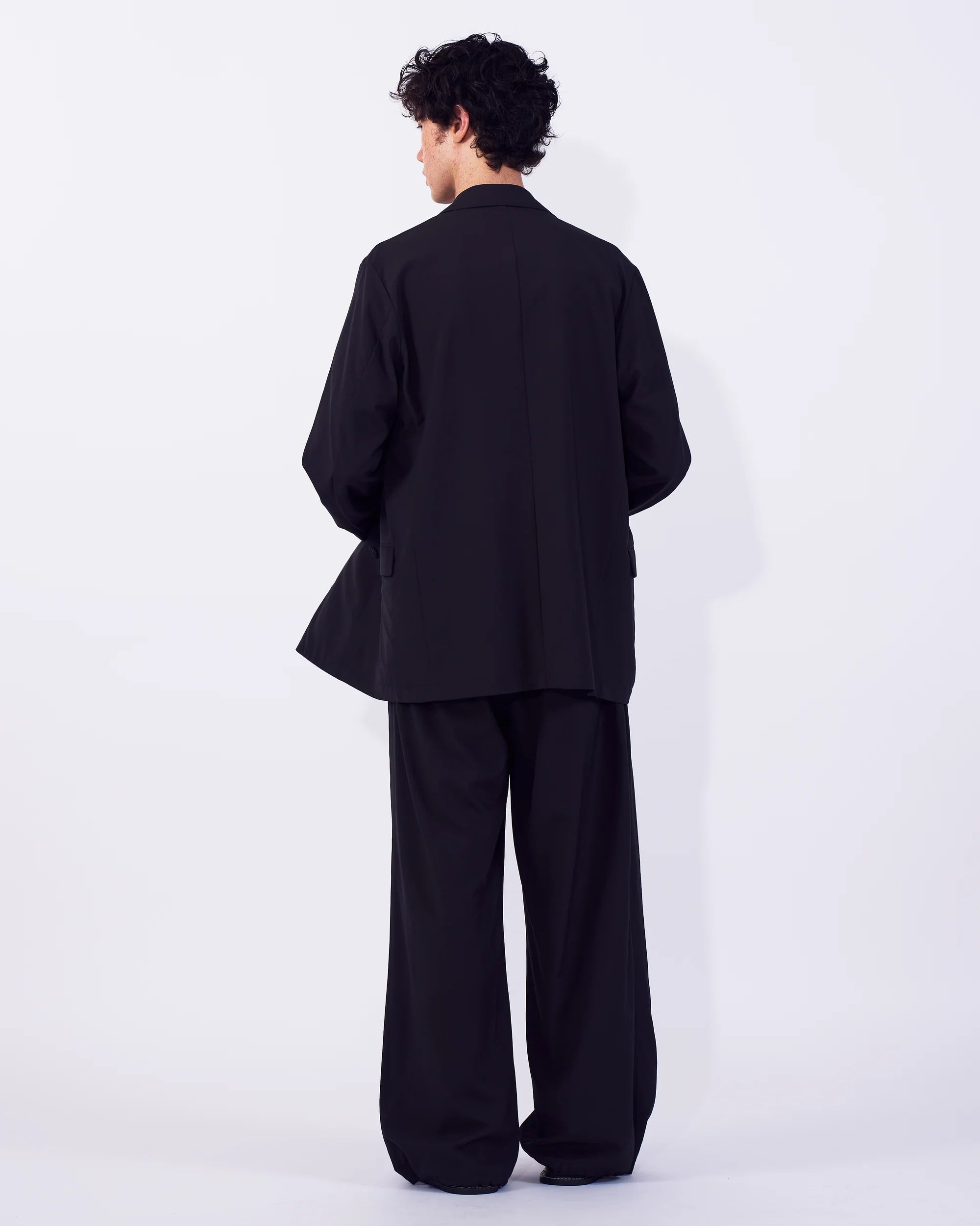 CARBON WOOL WASHER TROPICAL DOUBLE BREASTED JACKET