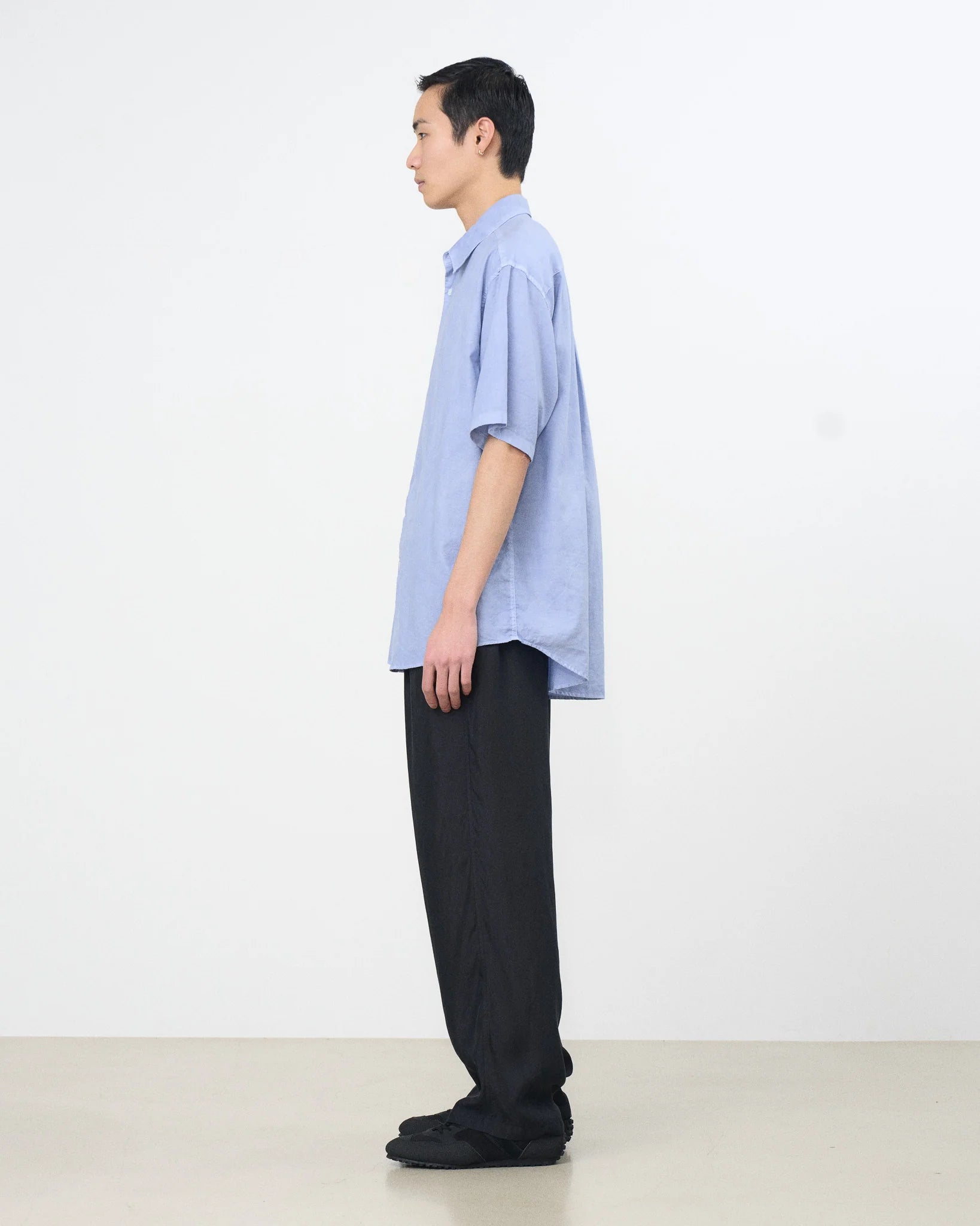 SAXE COTTON SILK GARMENT-DYED LOOSED SHIRT