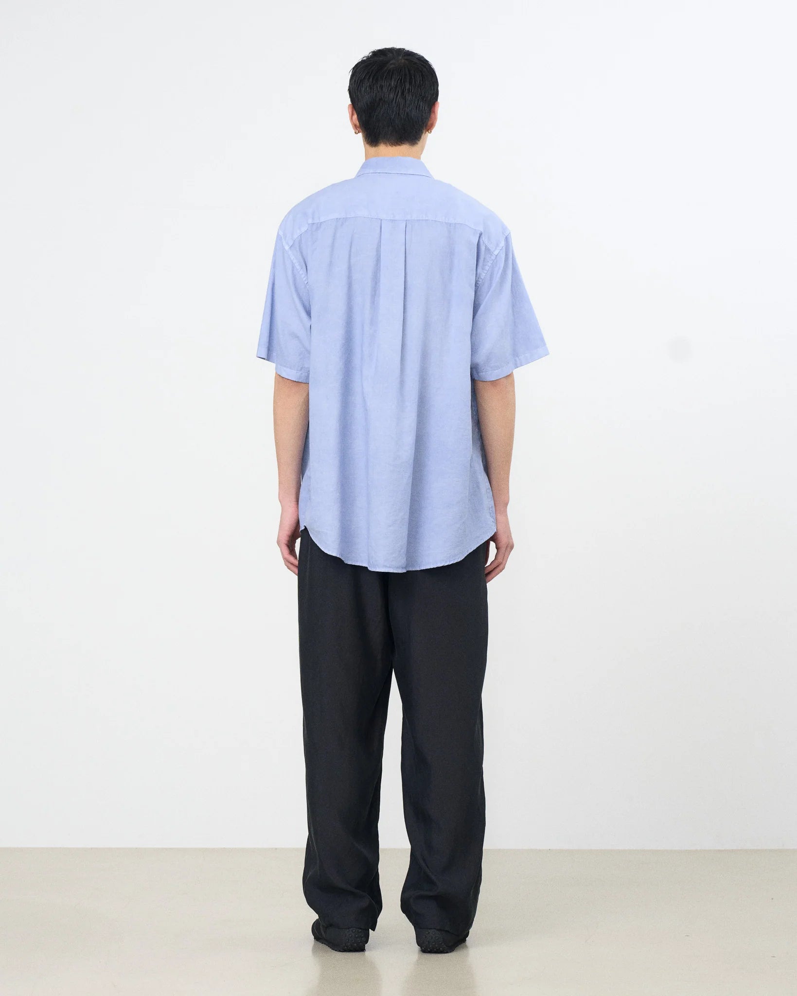 SAXE COTTON SILK GARMENT-DYED LOOSED SHIRT