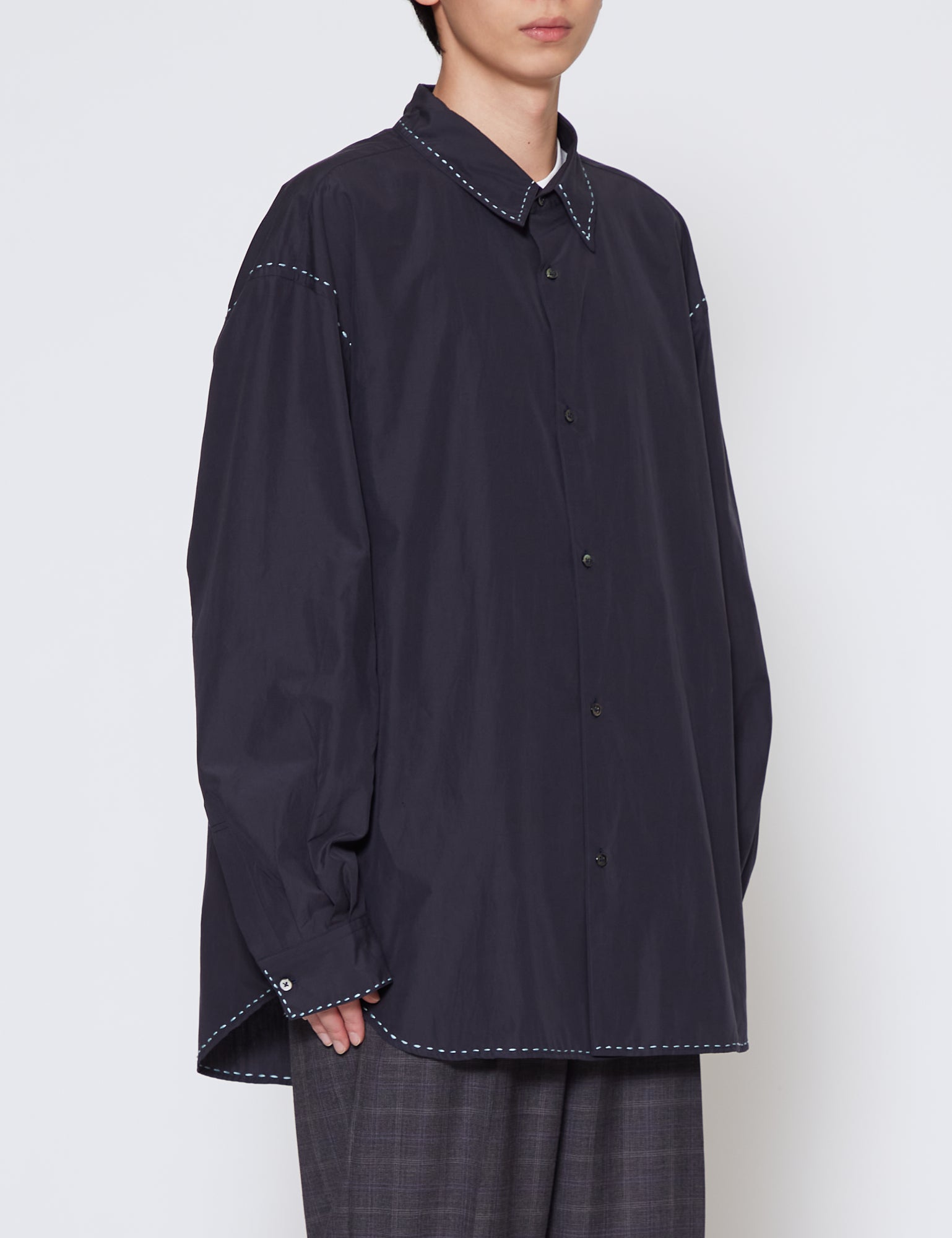 URU NAVY ATELIER MADE LONG SLEEVE SHIRTS TYPE B – GRAPH LAYER