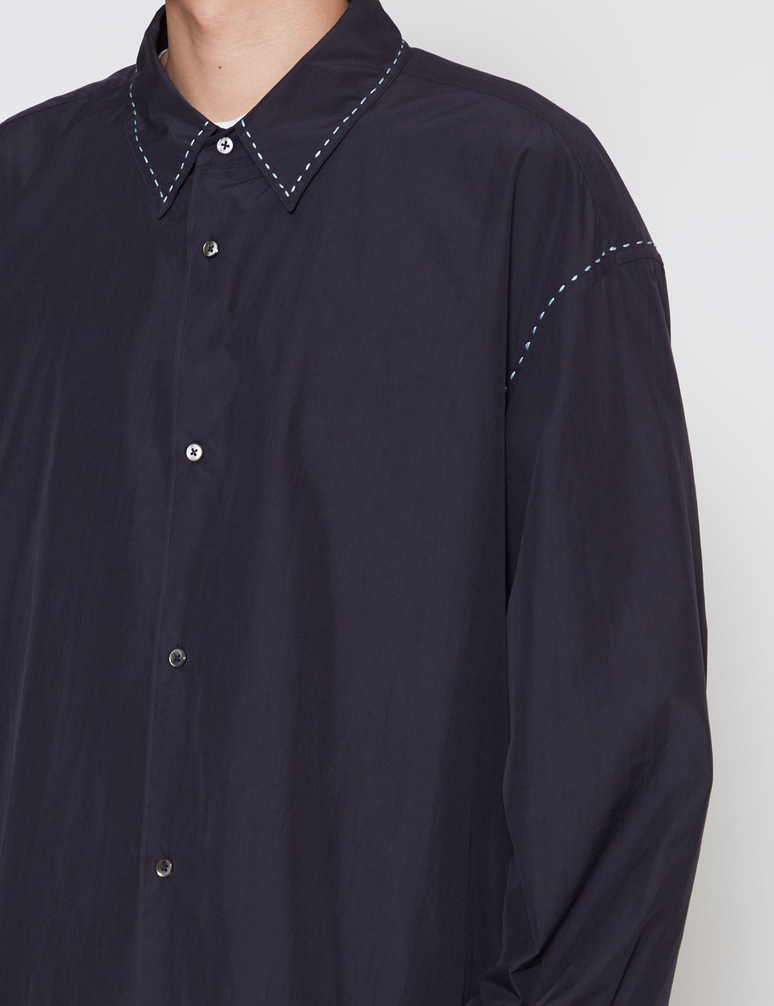 URU NAVY ATELIER MADE LONG SLEEVE SHIRTS TYPE B – GRAPH LAYER