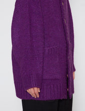 Load image into Gallery viewer, PURPLE BALLOONED SLEEVES CARDIGAN
