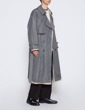 Load image into Gallery viewer, DUSTY GREEN NYLON LAYERED TRENCH COAT

