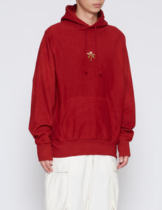 RED BLOOM HOODED SWEATER