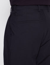 Load image into Gallery viewer, NAVY POLYESTER 2 TUCK PANTS
