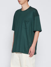 Load image into Gallery viewer, GREEN OVERSIZED LYOCELL POCKET TEE
