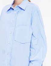 Load image into Gallery viewer, LIGHT BLUE GARMENT DYED DOBBY STRIPED SHIRT
