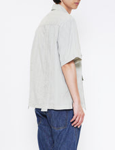 Load image into Gallery viewer, SAGE GARMENT DYED DOBBY STRIPED HALF SLEEVE SHIRT
