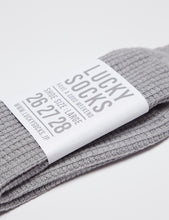 Load image into Gallery viewer, GREY COTTON THERMAL waffle SOCKS

