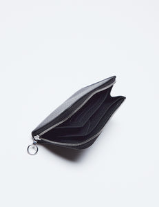 BLACK GRAINED COW LEATHER COIN CASE PG13