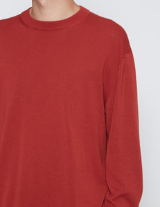 RED CREWNECK KNIT SWEATER