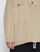 Load image into Gallery viewer, O PROJECT BEIGE HOODED PULLOVER JACKET
