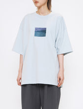 Load image into Gallery viewer, MIST BLUE EMBROIDERED T-SHIRT

