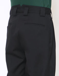 stein BLACK DOUBLE WIDE TROUSERS – GRAPH LAYER