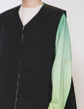 Load image into Gallery viewer, BLACK WOOL GABARDINE COMBINATION VEST
