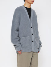 Load image into Gallery viewer, BLUE GREY FINE KID MOHAIR CARDIGAN
