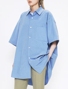 BLUE OVERSIZED SS SHIRT