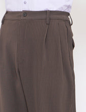 Load image into Gallery viewer, DARK GREIGE GRADATION PLEATS TWO TUCK TROUSERS
