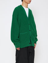 Load image into Gallery viewer, GREEN EXTRA FINE KID MOHAIR CARDIGAN
