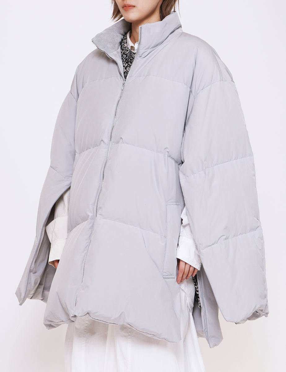 stein LIGHT GREY OVERSIZED REVERSIBLE DOWN JACKET – GRAPH LAYER