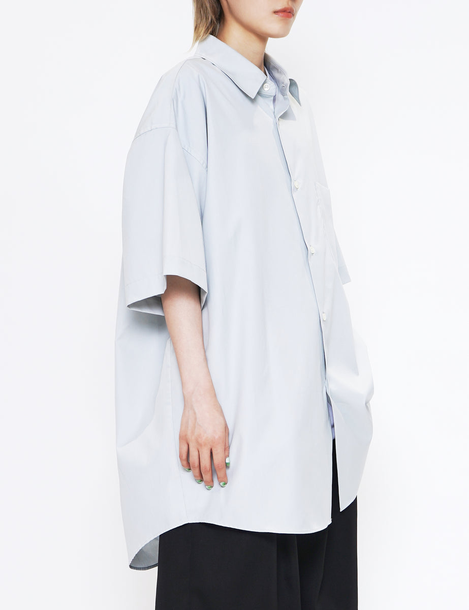 LT. BLUE GREY OVERSIZED SS SHIRT