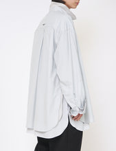 Load image into Gallery viewer, LT BLUE GREY OVERSIZED LAYERED SHIRT
